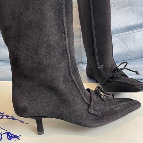 Burberry Storm Suede Knee-High Boots - Picture 3 of 5